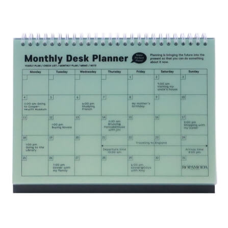 สมุดแพลนเนอร์แบบตั้งโต๊ะ Ropamoda month Desk planner สีเขียว_1